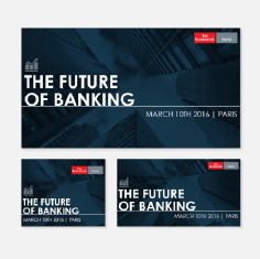 The Economist future of banking event adverts