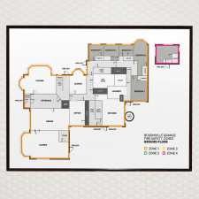 Magna Care floorplans and fireplans for Tudor House and Bournville Grange care homes