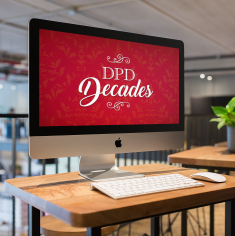 DPD Decades rebrand and event ppt