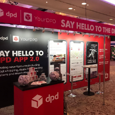 DPD App 2.0 event stand design